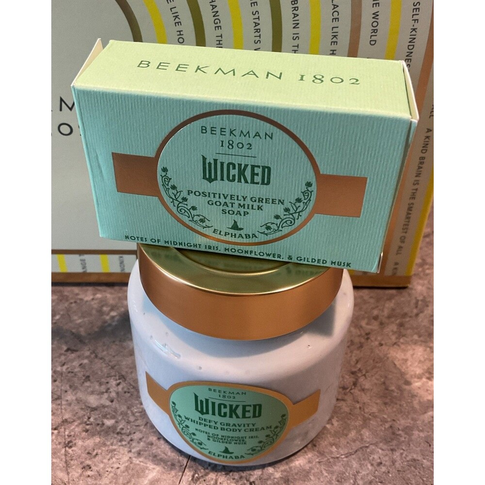 New Beekman 1802 Wicked "Wickedly Beautiful" Body Cream 8 oz & Goat Soap 3.5 oz.